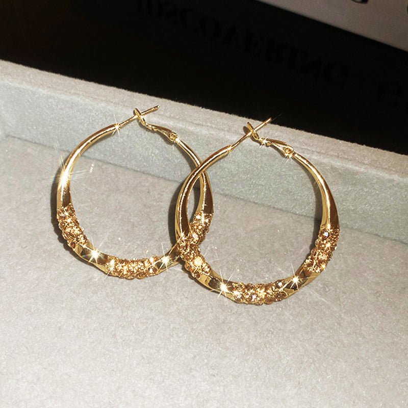 ??Circle Earrings with Zirconia