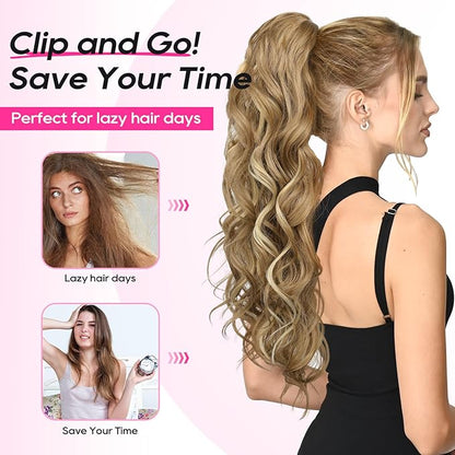 ✨ Now 40% OFF⚡Clip-in Big Wavy Ponytail Extension