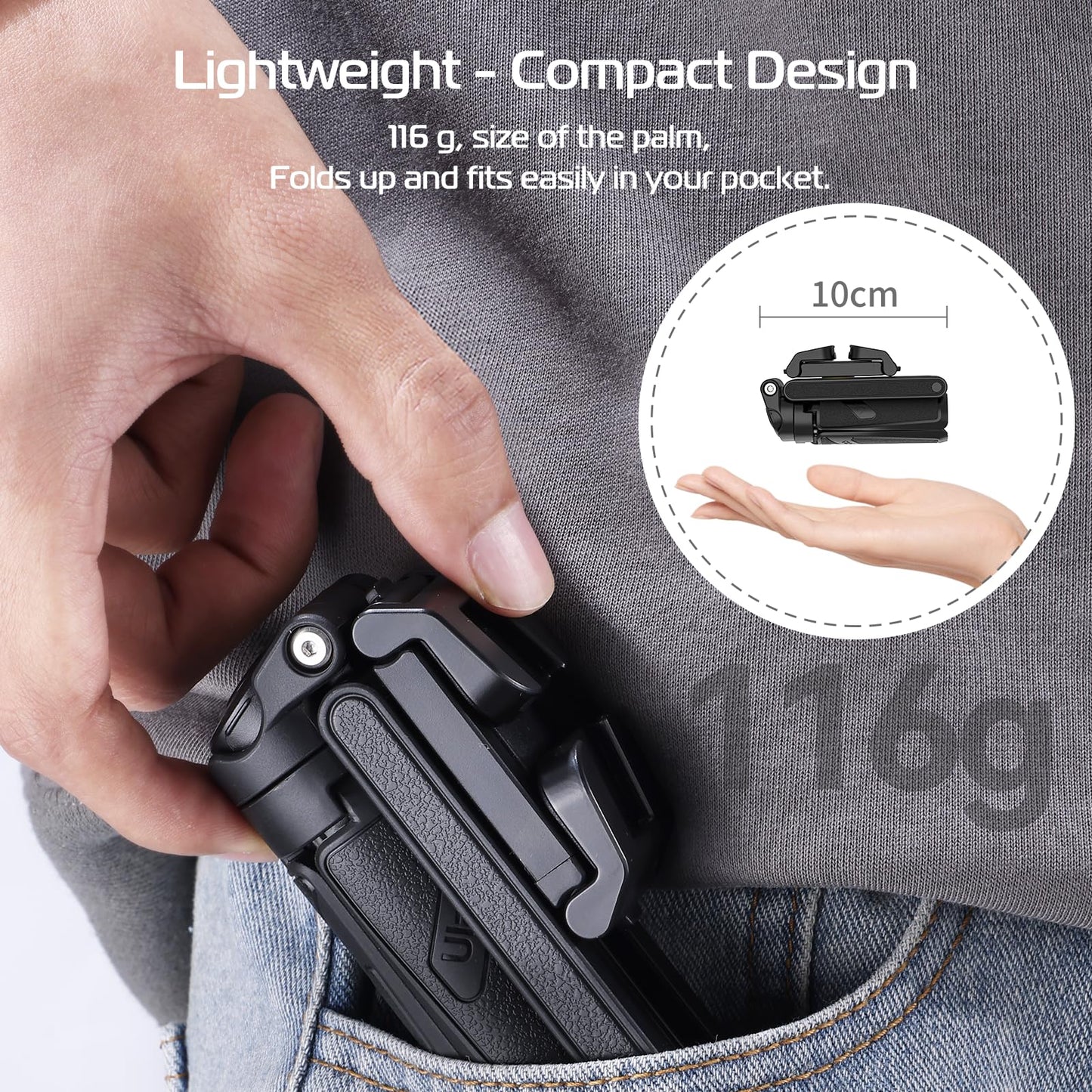 2025 NEW SALE - 49% OFF~Extendable Grip Phone Tripod with Detachable Remote (Pocket Size)