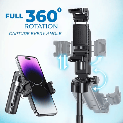 ??Hot Sale 49% OFF?? 4-in-1 Multifunctional 360¡ã Rotation  Selfie Stick with  Wireless Detachable Remote Control