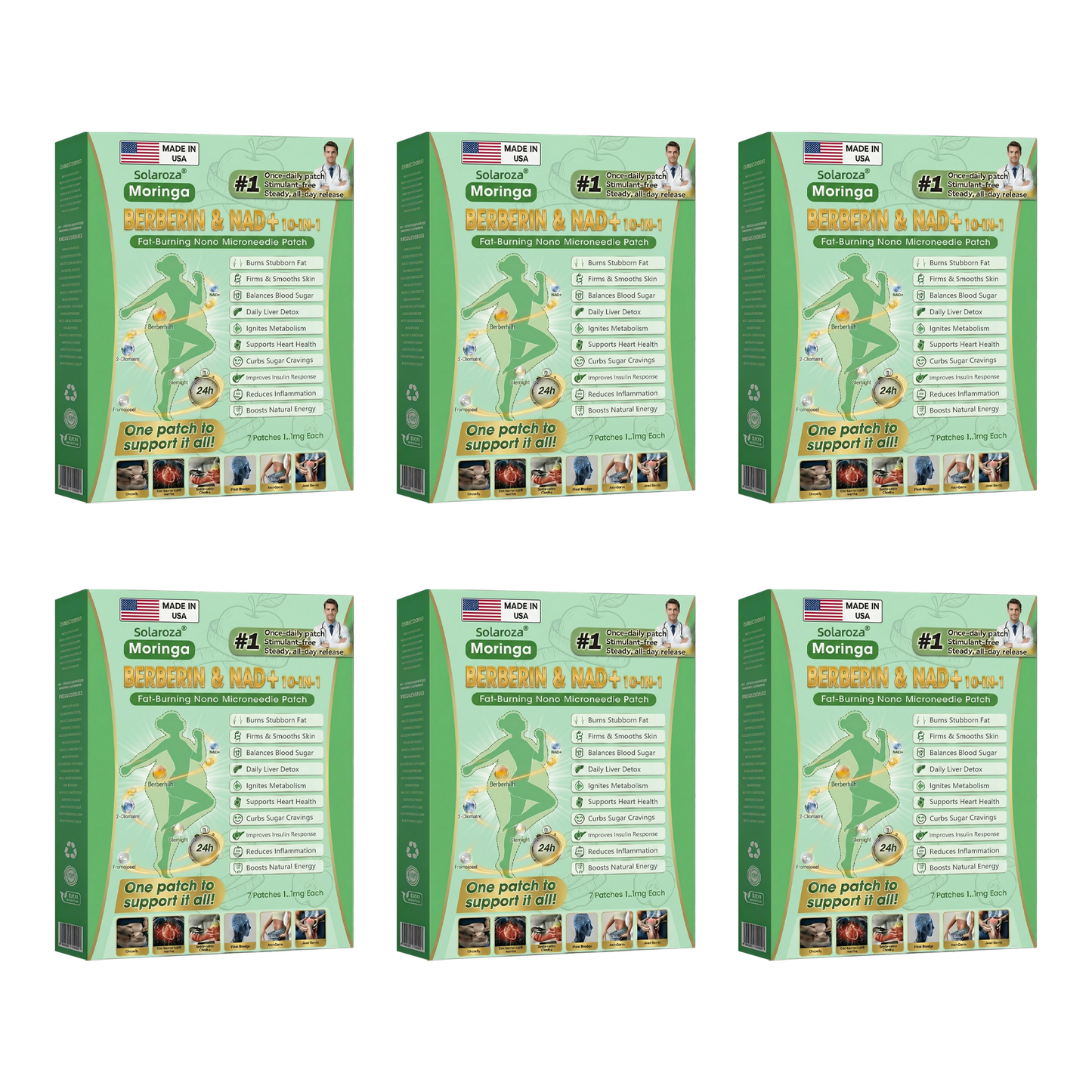 Official Solaroza® Centre | 🌿 High-Precision 10-in-1 Weight Loss Patch with Berberine & NAD+