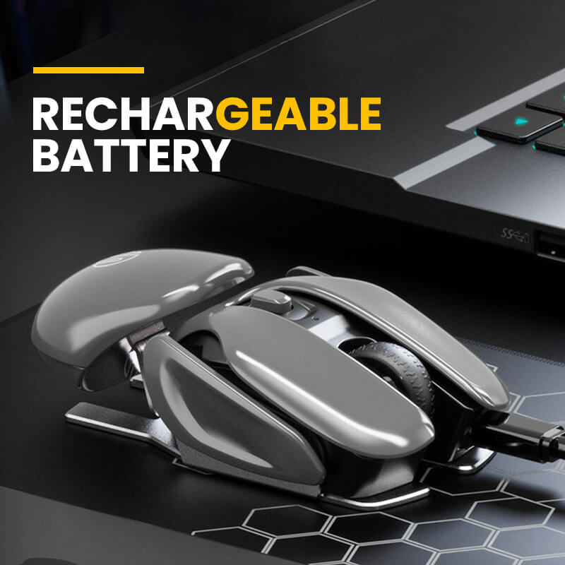 ?2023 New Hot Sale 50% Off?Wireless Ergonomics Metal Mouse