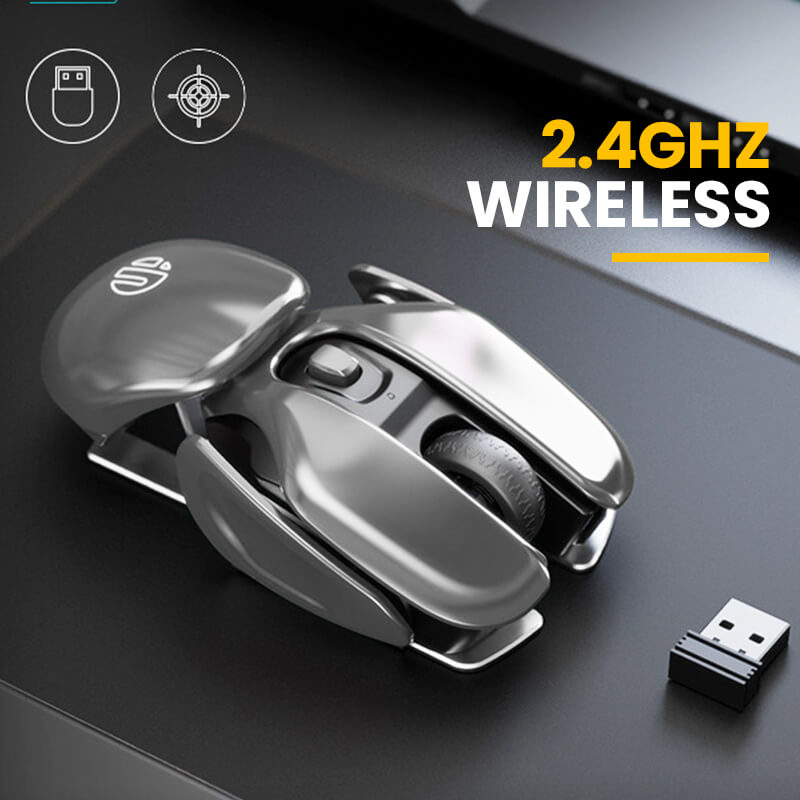 ?2023 New Hot Sale 50% Off?Wireless Ergonomics Metal Mouse