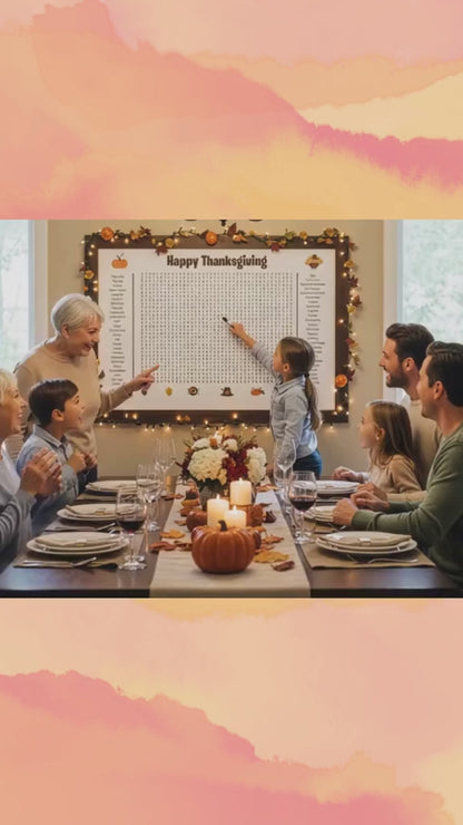 ⏰ Jumbo Thanksgiving & Christmas Word Search Poster – Giant 36"x24" Wall Game! 🎉