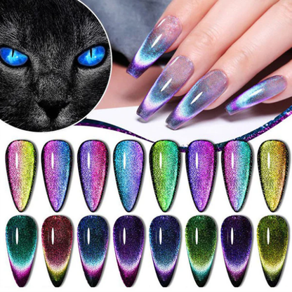 ??Christmas Gift idea 49%OFF??Glitter Rainbow Cat Eye Gel Nail Polish