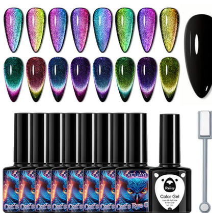 ??Christmas Gift idea 49%OFF??Glitter Rainbow Cat Eye Gel Nail Polish