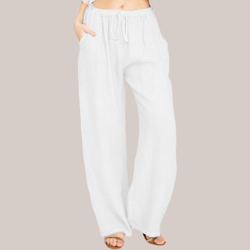 🔥Women's Summer Linen Cotton Wide Leg Pants