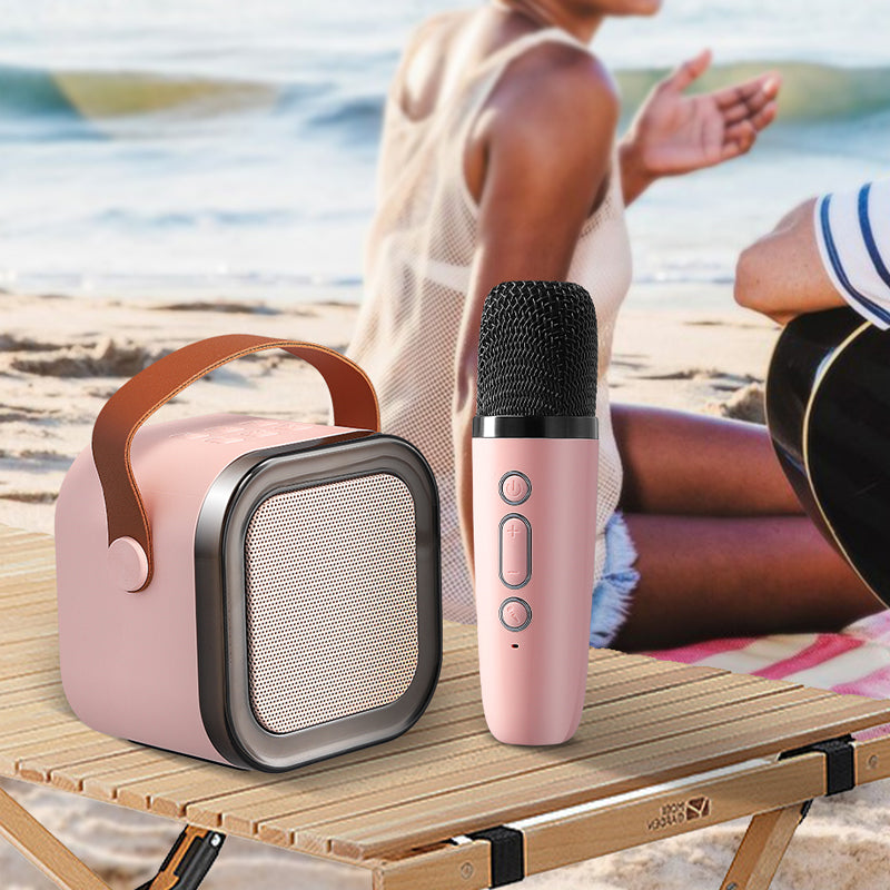 ??Last Day Promotion 50% OFF??Mini Karaoke Machine with Wireless Microphones