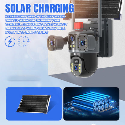 ??2025 New Hot Sale?? Triple-Lens Solar 360¡ã Dome Camera