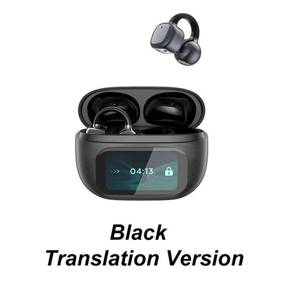 ??2025 HOT SALE????Ear Clip-on Smart Color Screen Intelligent Translation Headset??