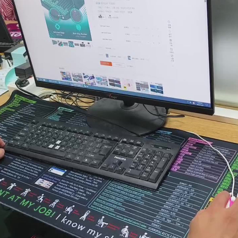 ??Limited time 50% off??Stain-Resistant Anti-Slip Shortcut Desk Pad for Office